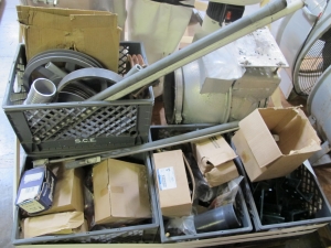 LOT TO INCLUDE: MISC. SS DRUM, SPRING NUTS, MOUNTING BRACKETS, FILTER WITH MISC STL PARTS. LOADING & HANDLING FEE $15-4032